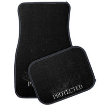 Minimalist Elephant Black car mat
