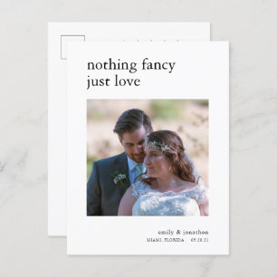 Minimalist elopement Announcement Photo