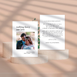 Minimalist Elopement Photo Announcement