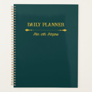 Minimalist Emerald Gold Planner