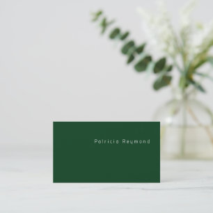 Minimalist Emerald-Green Card with Modern Font