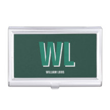 Minimalist Emerald Green Personalised Monogram
