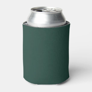 Minimalist emerald green solid plain elegant chic can cooler