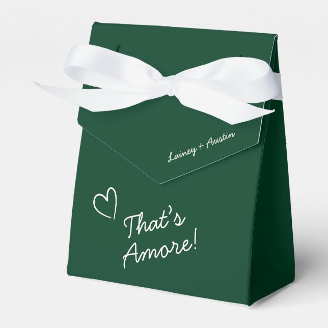 Minimalist Emerald Green Welcome Wedding Favour Bo Favour Box (Front Side)