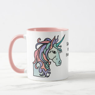 minimalist emotional and beautiful unicorn mug