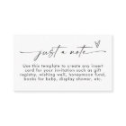 Minimalist Enclosure Card | Just A Note Card