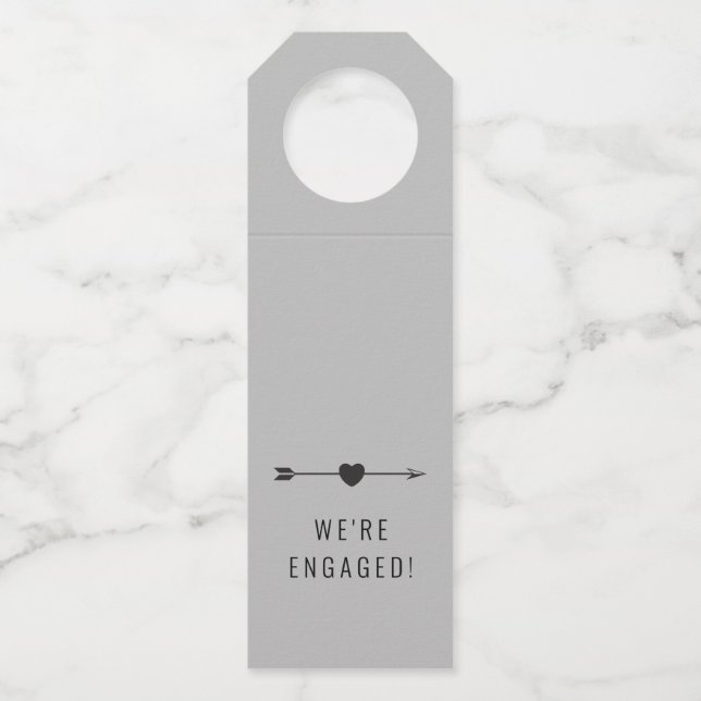 Minimalist | Engagement Dove Grey | Bottle Hanger (Front)
