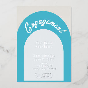Minimalist Engagement Foil Invitation