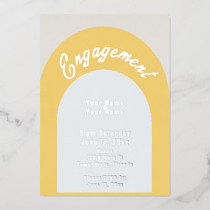 Minimalist Engagement Foil Invitation