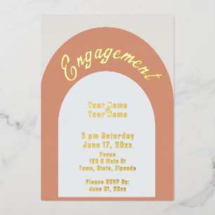 Minimalist Engagement Foil Invitation
