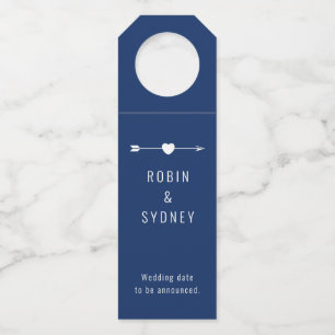 Minimalist Engagement Navy Bottle Hanger