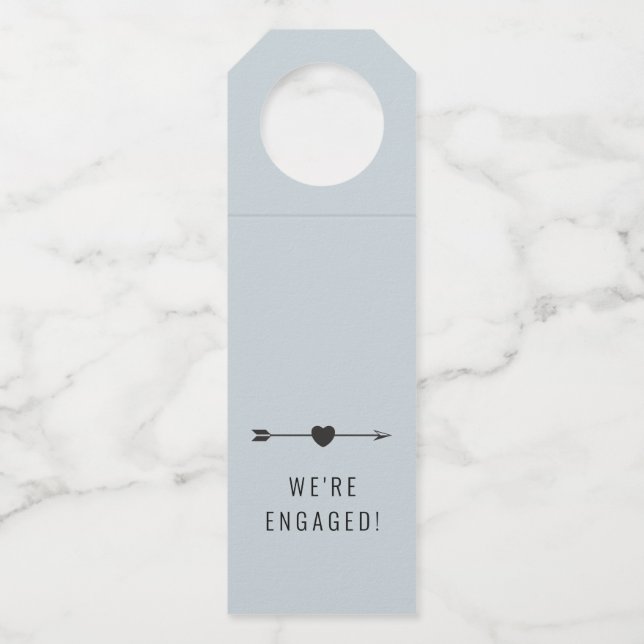 Minimalist | Engagement Ocean | Bottle Hanger Tag (Front)