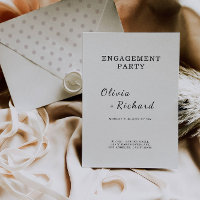 Minimalist Engagement Party Wedding Invitation