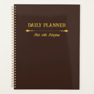 Minimalist Espresso Gold Planner