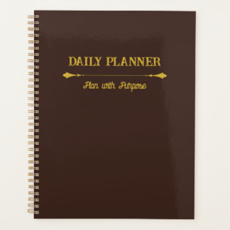 Minimalist Espresso Gold Planner