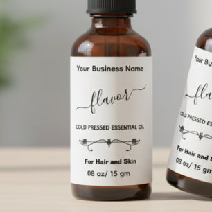 Minimalist Essential Oil Bottle Label