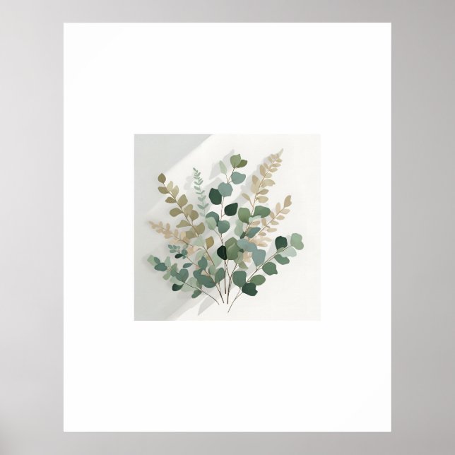Minimalist Eucalyptus Botanical Poster – 3 of 3 (Front)