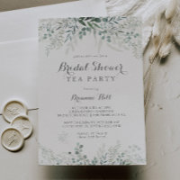 Minimalist Eucalyptus Bridal Shower Tea Party