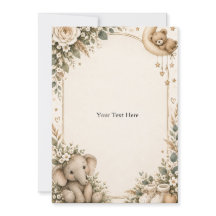 Minimalist Eucalyptus Greenery Baby Shower Invitat