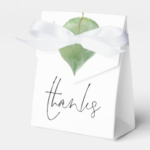Minimalist Eucalyptus Leaf Mr Mrs Names Date Favour Box