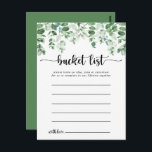 Minimalist Eucalyptus Simple Bucket List Cards<br><div class="desc">These minimalist eucalyptus simple bucket list cards are the perfect activity for a rustic wedding reception or bridal shower. The design features hand-painted watercolor green eucalyptus,  inspiring natural beauty.

Change the wording to suit any life event. Bucket list sign is sold separately.</div>