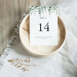 Minimalist Eucalyptus Wedding  Table Number<br><div class="desc">This minimalist eucalyptus wedding table number is perfect for a simple wedding. The design features watercolor hand-drawn elegant botanical eucalyptus branches and leaves.

This is a double sided table number. Add each table number you need to your cart individually.</div>