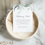 Minimalist Eucalyptus Wedding Wishing Well Enclosure Card<br><div class="desc">This minimalist eucalyptus wedding wishing well enclosure card is perfect for a rustic wedding. The design features watercolor elegant green eucalyptus leaves.</div>