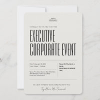 Minimalist Executive Corporate Event Invitation