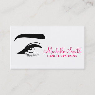 Minimalist Eye Black White Lash Extension Makeup  Business Card