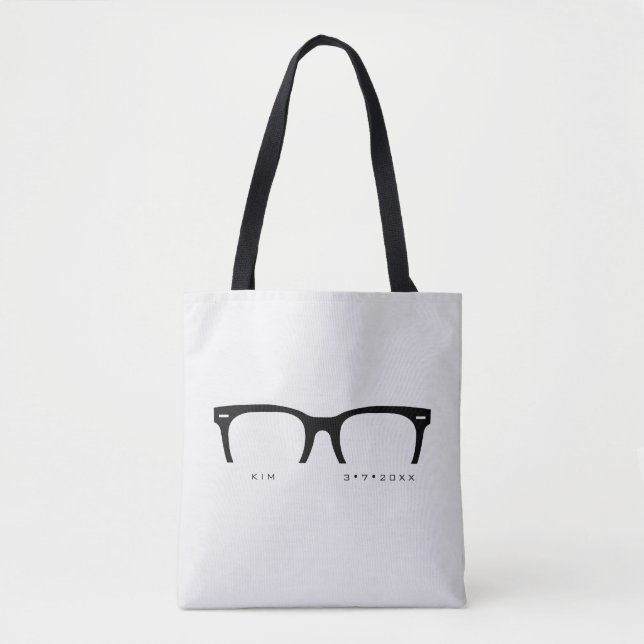 Minimalist Eye Glass Tote Bag (Front)