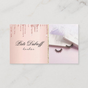 Minimalist Face Beauty Logo Makeup Artist Pink  Business Card