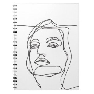 Minimalist Face Line Art Notebook