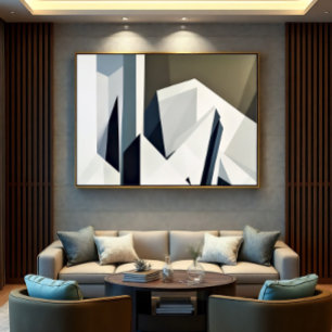 Minimalist Faceted Geometry Canvas Print