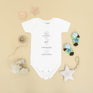 Minimalist Faith Christian & Scripture Baby  Baby Bodysuit