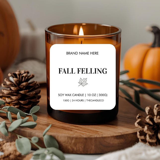 Minimalist Fall Candle Label | Custom Seasonal  (Creator Uploaded)