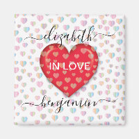 Minimalist Fall in Love Heart with heart speckles