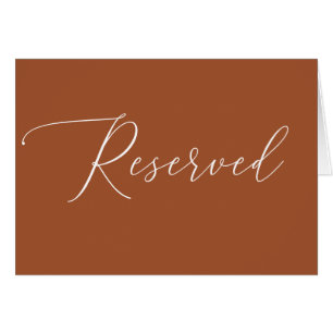 Minimalist Fall Reserved Sign   Sienna Wedding
