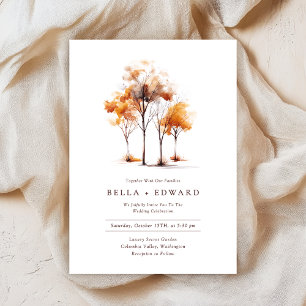 Minimalist Fall Wedding Invitation