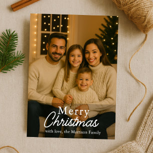 Minimalist Family Christmas Neutral Holiday Card