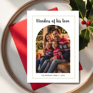 Minimalist family photo Christmas Photo Card