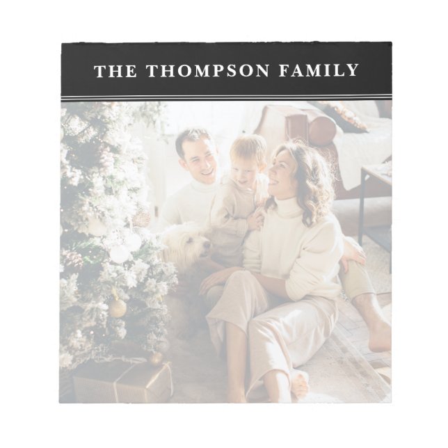 Minimalist Family Photo Notepad (Front)