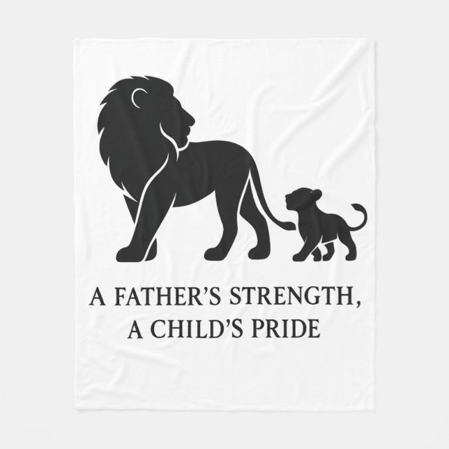 Minimalist Father’s Day Hero Fleece Blanket (Front)