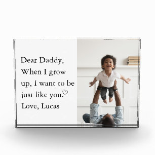 Minimalist Fathers Day Father Son Photo Block