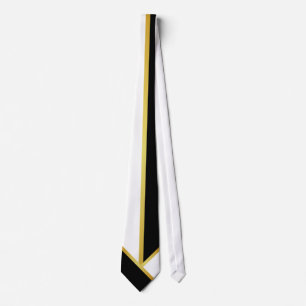 Minimalist Faux Gold Black White Tie