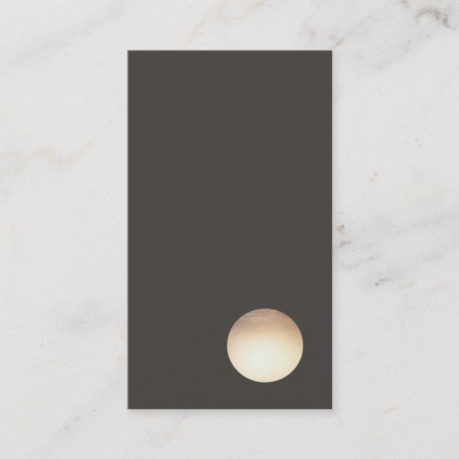 Minimalist Faux Gold Leaf Circle Business Card (Front)