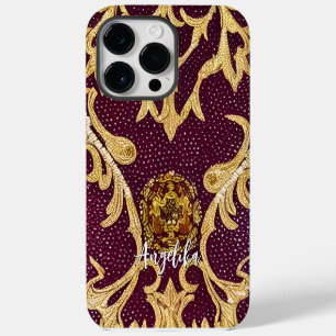 Minimalist Faux Leather Abstract Case-Mate iPhone 14 Pro Max Case