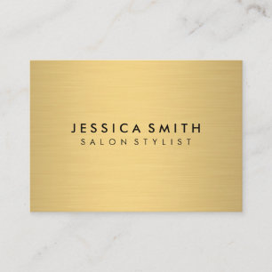 Minimalist Faux Metallic Gold Business Card