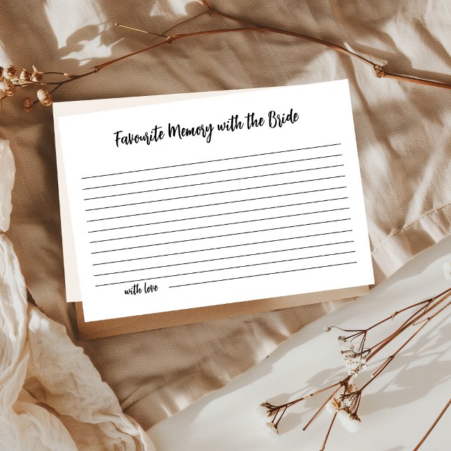 Minimalist Favourite Memory with the Bride Card (Creator Uploaded)