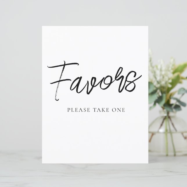 Minimalist Favours Party Sign (Standing Front)