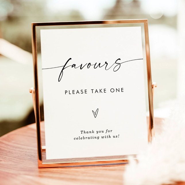 Minimalist Favours Sign | Modern Wedding Favours  (Creator Uploaded)